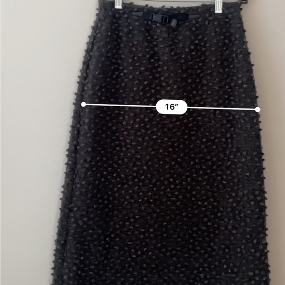 Vintage 1970’s Trocadero Paris pom knit‎ charcoal black skirt 24 inch waist - Picture 12 of 12